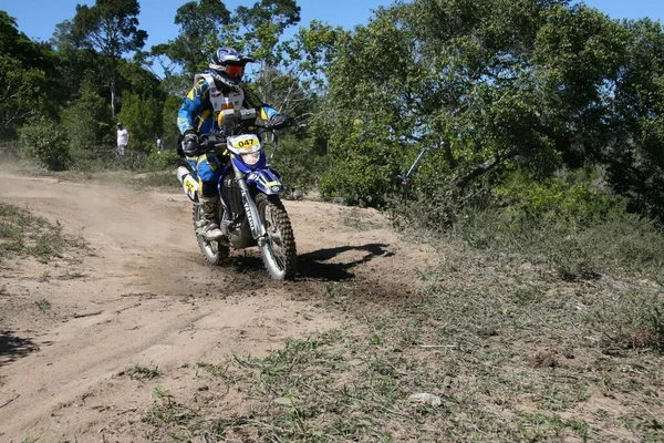Porto Seguro Bahia Brazil April 2008 Motorcyklist Deltar Motocross Uthållighetstävling — Stockfoto