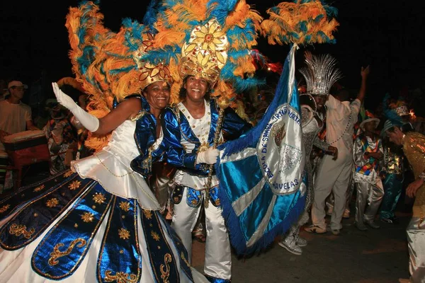 Caravelas Bahia Brasil Febrero 2009 Desfile Escolar Irmaos Portela Samba — Foto de Stock