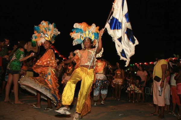 ブラジル バイーア州カラベラス2009年2月22日 イルマオス ポルテラ サンバ スクールパレード — ストック写真