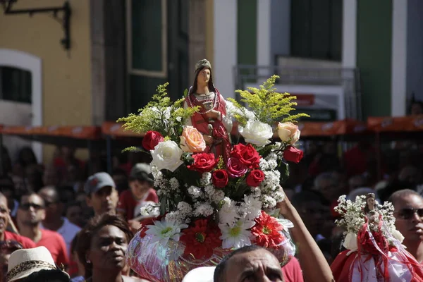 Salvador Bahia Brazil Δεκέμβριος 2015 Santa Barbara Αφοσιωμένοι Κατά Διάρκεια — Φωτογραφία Αρχείου