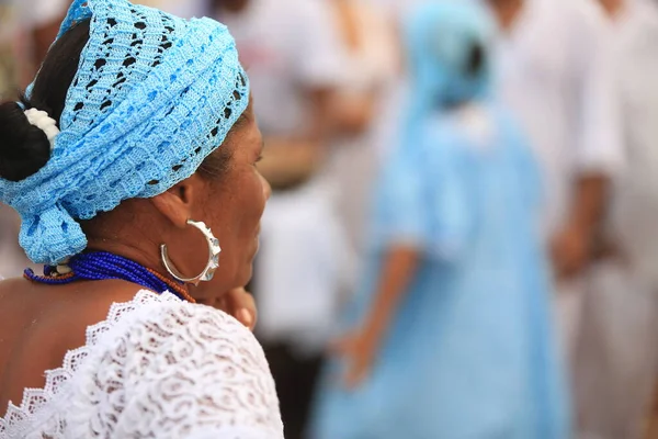 Salvador Bahia Brazilská Horečka 2016 Členové Candomble Milovníci Náboženství Účastní — Stock fotografie