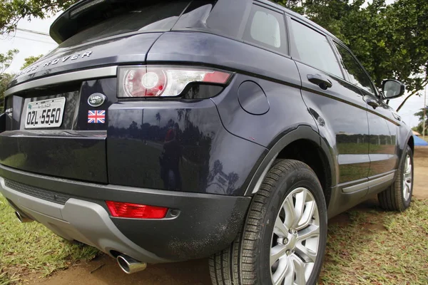 Salvador, Bahia, Brezilya - 7 Temmuz 2014: Range Rover Evoque 2014 aracı Salvador 'da görüldü.