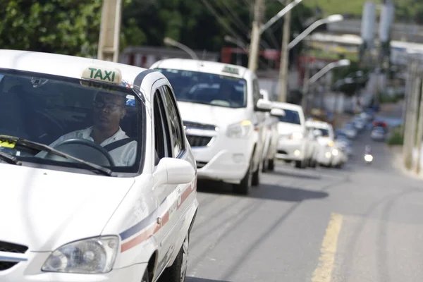 Salvador Bahia Brazil July 2015 Taxi Queue Waiting Passenger Salvador — 图库照片