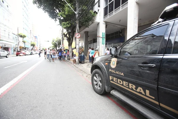 Salvador Bahia Brasilien Oktober 2017 Fahrzeug Der Bundespolizei Bei Der — Stockfoto