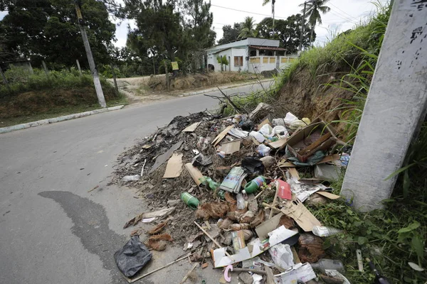 Simoes Filho Bahia Brazil April 2019 Garbage Rubble Seen Thrown — Stock Photo, Image