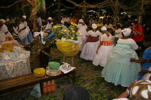 2007年5月13日ブラジル バイーア州サント アマーロ市のベンベ マレカド宗教行事に参加 — ストック写真