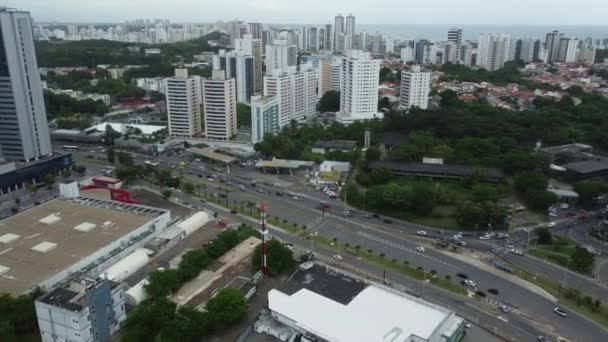 Salvador Bahia Brazílie Prosince 2021 Letecký Pohled Komerční Obytné Budovy — Stock video