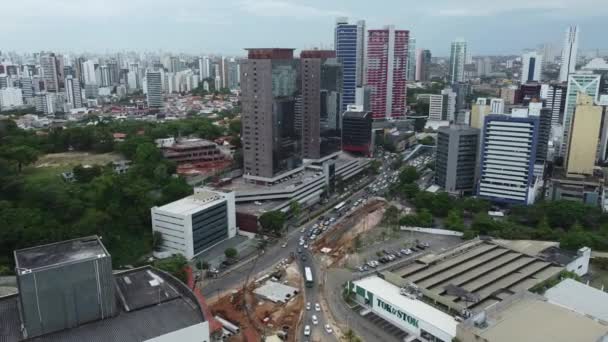 Salvador Bahia Brahb Декабря 2021 Года Вид Воздуха Коммерческие Жилые — стоковое видео