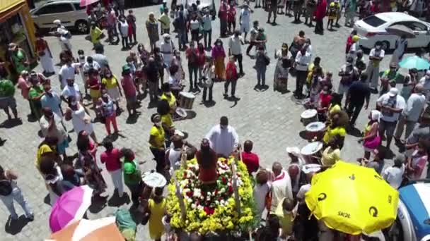 Salvador Bahia Brésil Décembre 2021 Fête Des Fidèles Santa Luzia — Video