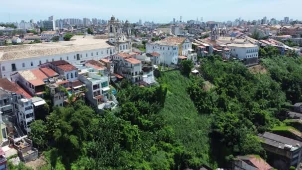 Salvador Bahia Brezilya Aralık 2021 Salvador Şehrindeki Comercio Bölgesinde Bir — Stok video