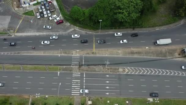 Salvador Bahia Brazil November 2021 Fordon Trafikstockning Regionen Busstationen Staden — Stockvideo