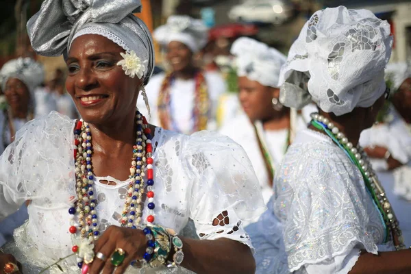 Salvador Bahia Brazil January 2016 Members Baianas Cultural Group Seen — Stock Photo, Image