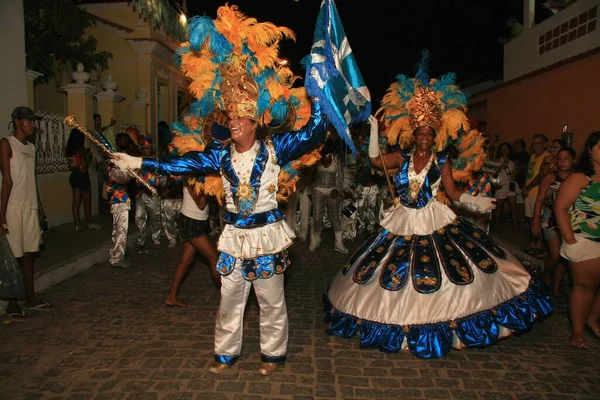 Caravelas Bahia Brazil February 2009 Parade Irmaos Portela Samba School — Stockfoto