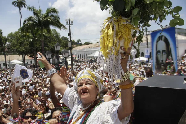 Salvador Bahia Brazil January 2015 Devotees Senhor Bonfim Procession Church — 图库照片
