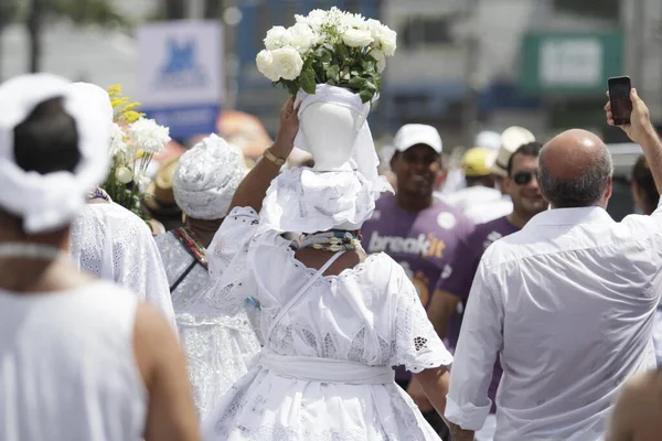 Salvador Bahia Brasil Enero 2015 Devotos Del Senhor Bonfim Durante — Foto de Stock