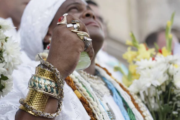 Salvador Bahia Brazília 2015 Január Senhor Bonfim Hívei Salvador Városában — Stock Fotó