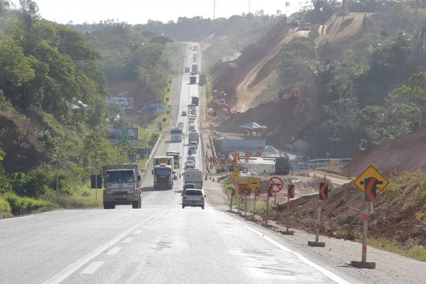 Camacari Bahia Brazil February 2013 Duplication Work 335 Highway Road — Stock Photo, Image