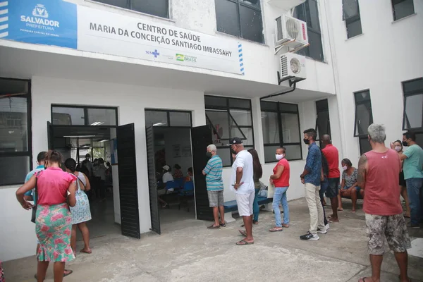 Salvador Bahia Brazil December 2021 People Waiting Average Care Health — Fotografia de Stock