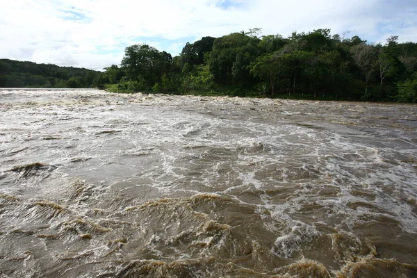 Itabuna Bahia Brazylia Listopada 2011 Powódź Rzeki Cachoeira Mieście Itabuna — Zdjęcie stockowe
