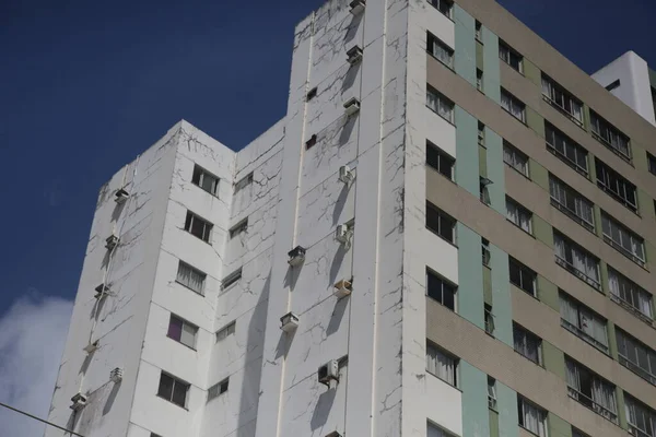 Salvador Bahia Brasil Diciembre 2021 Crack Una Pared Edificio Residencial — Foto de Stock
