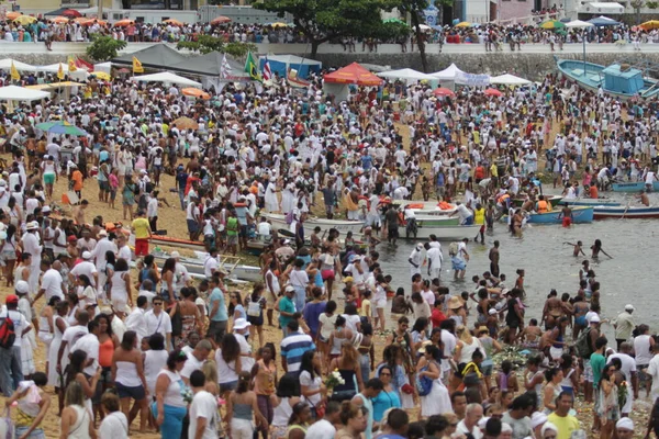 Salvador Bahia Brasil Febrero 2015 Devotos Aleatorios Partidarios Religión Matriaz — Foto de Stock