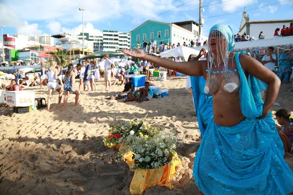Salvador Bahia Brazil February 2015 Candomble Devotees Supporters African Matriaz — Fotografia de Stock