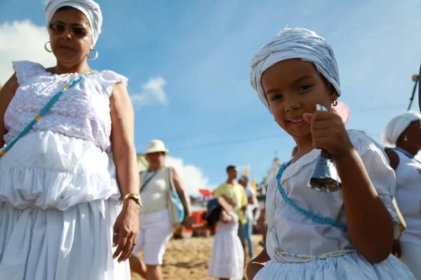 Salvador Bahia Brazil Luty 2015 Wielbiciele Candomble Zwolennicy Afrykańskiej Religii — Zdjęcie stockowe