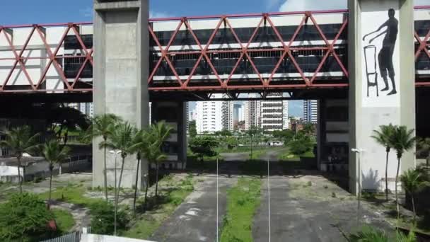 Salvador Bahia Brazílie Prosince 2021 Zřícenina Kongresového Centra Bahia Městě — Stock video