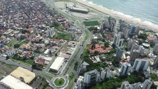 Salvador Bahia Brazil Δεκέμβριος 2021 Αεροφωτογραφία Των Σπιτιών Μεταξύ Boca — Αρχείο Βίντεο