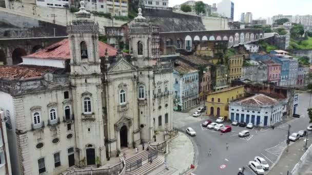 Salvador Bahia Brazil January 2022 View Basilica Nossa Senhora Conceicao — Vídeo de Stock