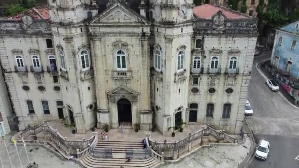 Salvador Bahia Brazil January 2022 View Basilica Nossa Senhora Conceicao — Vídeo de Stock