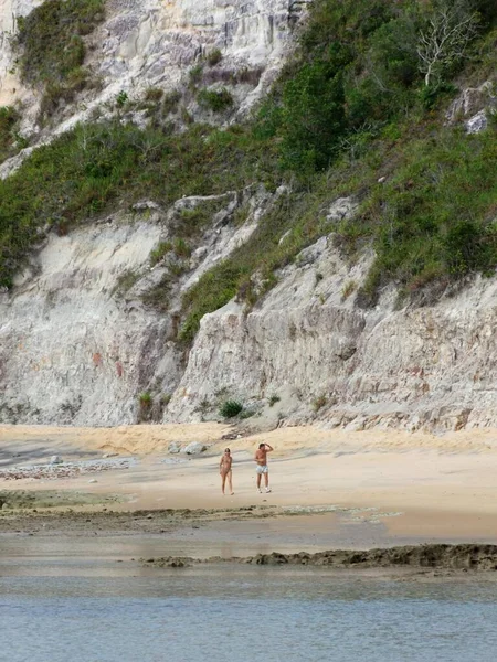 Porto Seguro Bahia Brasil Enero 2010 Vista Playa Espelho Costa — Foto de Stock