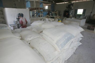 eunapolis, bahia, brazil - march 18, 2011: Cassava flour production in a flour house in the municipality of Eunapolis.
