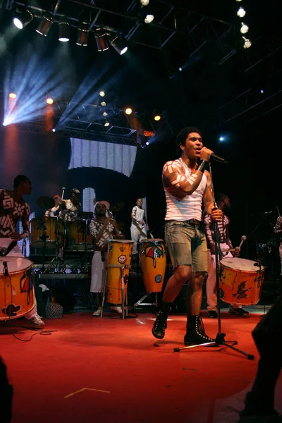 Salvador Bahia Brasil Março 2007 Denny Denan Vocalista Banda Timbalada — Fotografia de Stock