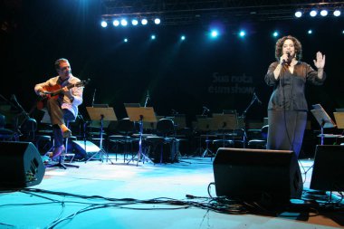 salvador, bahia, brazil - october 20, 2006: concert by the singer Gal Costa in the acoustic shell of Teatro Castro Alves in the city of Salvador