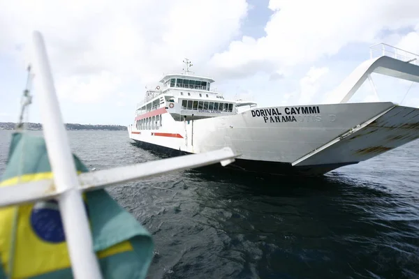 Salvador Bahia Brazilië Augustus 2014 Dorival Caymmi Ferry Boot Bij — Stockfoto