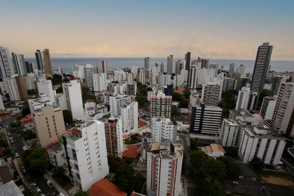 Salvador Bahia Brazil March 2017 Aerial View Residential Buildings Barra —  Fotos de Stock