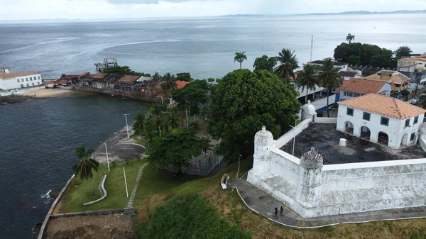 Salvador Bahia Brazil Janjanuary 2022 Air View Mont Serrat Fort — стокове фото