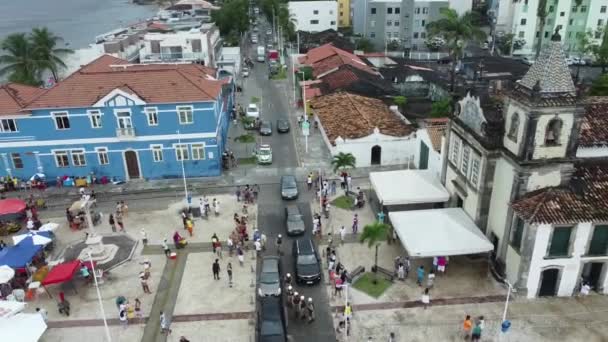Salvador Bahia Brazília 2022 Január Kilátás Nossa Senhora Boa Viagem — Stock videók