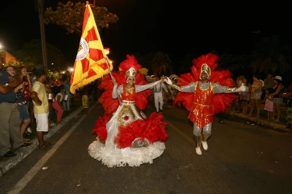 Ilheus Bahia Brazil Февраля 2012 Года Члены Школы Самбы Imperadores — стоковое фото