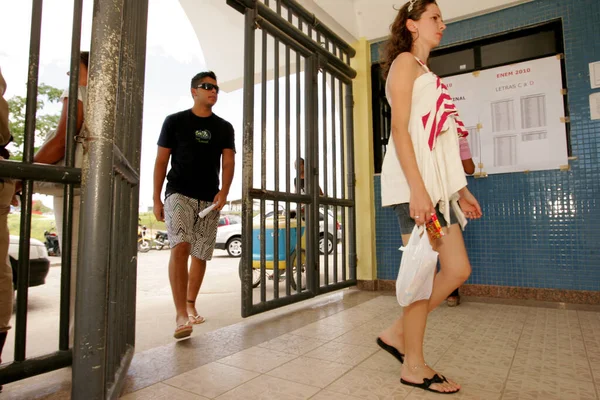 Eunapolis Bahia Brazil November 2010 Person Taking Enem Test School — Stock Photo, Image