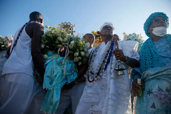 Salvador Bahia Brazil February 2022 Candomble Existers Supporters African Matriaz — 스톡 사진