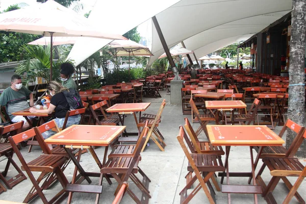 Salvador Bahia Brasil Febrero 2022 Clientes Las Mesas Restaurante Barrio — Foto de Stock