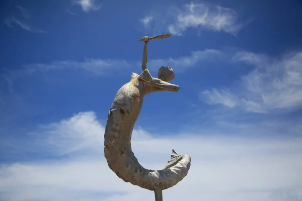 Salvador Bahia Brazylijski Styczeń 2022 Rzeźba Syreny Kamieniu Dzielnicy Itapua — Zdjęcie stockowe