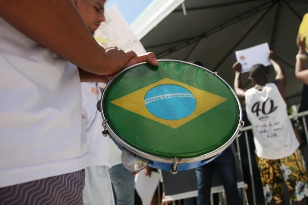 Salvador Bahia Brezilya Şubat 2022 Çevre Aktivistleri Candomble Dini Üyeleri — Stok fotoğraf