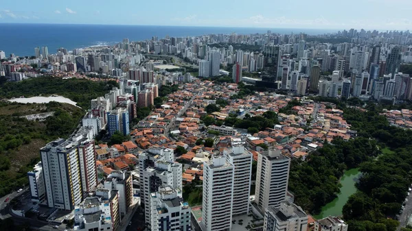 Salvador Bahia Brasil Febrero 2022 Vista Aérea Edificios Residenciales Casas —  Fotos de Stock