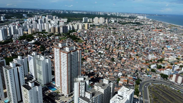 Salvador Bahia Brasil Febrero 2022 Vista Aérea Edificios Residenciales Casas —  Fotos de Stock