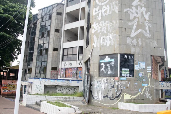 Salvador Bahia Brazil February 2022 Ruins Abandoned Building Hotel Samarino — Stock Photo, Image