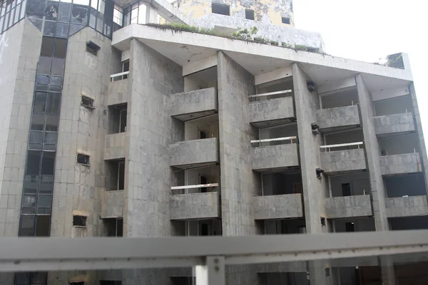 Salvador Bahia Brasil Fevereiro 2022 Ruínas Prédio Abandonado Onde Hotel — Fotografia de Stock