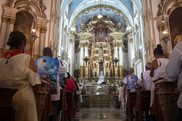 Salvador Bahia Brasil Febrero 2022 Vista Interna Basílica Nosso Senhor —  Fotos de Stock